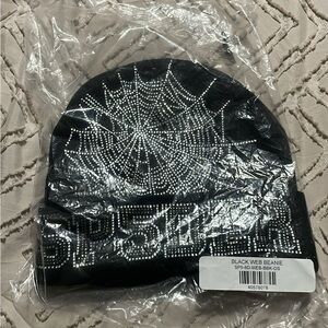 Black Web Beanie